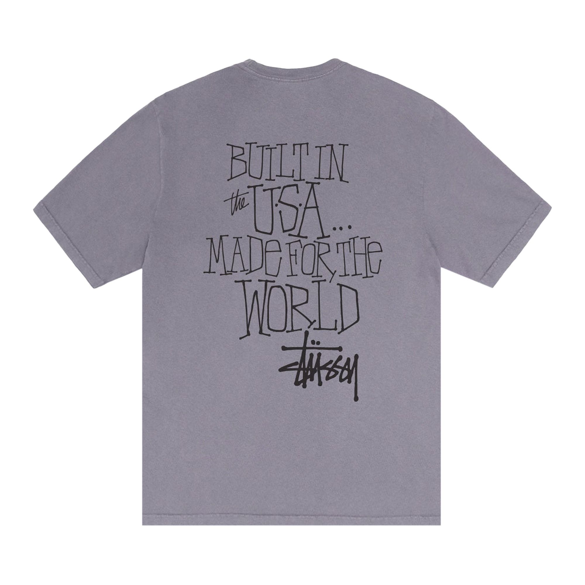 Buy Stussy Built In USA Tee Pigment Dyed 'Shark' - 1905059 SHAR | GOAT