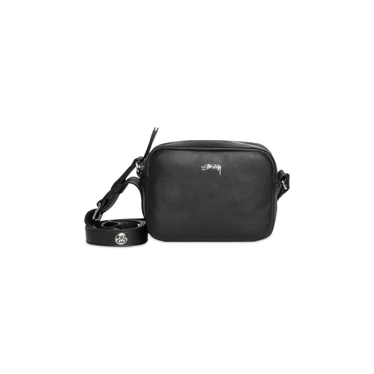 Stussy SS Link Leather Side Pouch Black
