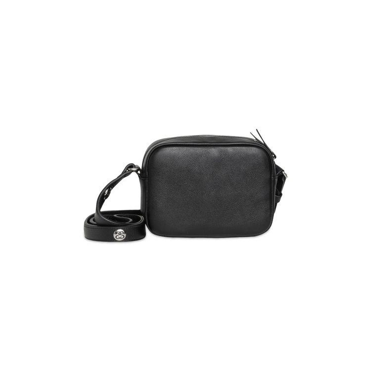 Stussy SS Link Leather Side Pouch Black