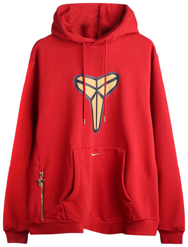 Nike Kobe Dri FIT Pullover Basketball Hoodie Varsity RedJersey Gold