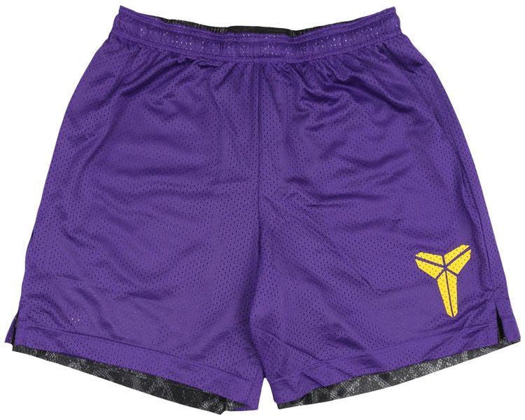 Nike Kobe Dri FIT Standard Issue Reversible Basketball Shorts BlackField PurpleAmarillo