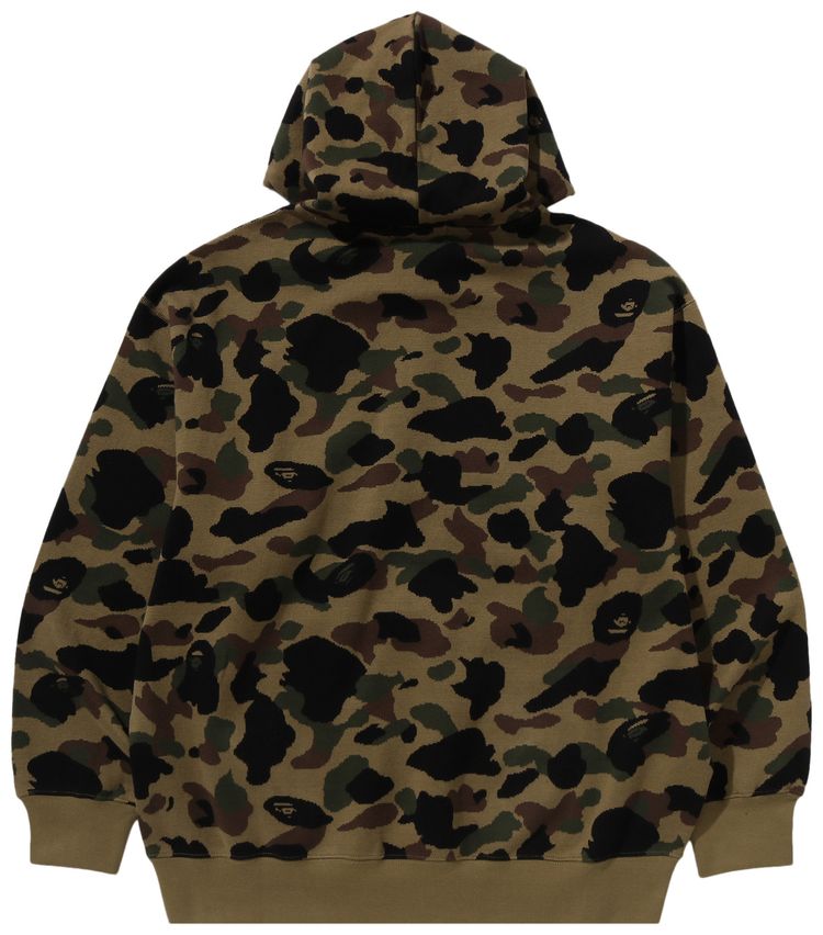 BAPE 1st Camo Jacquard One Point Relaxed Fit Pullover Hoodie Green