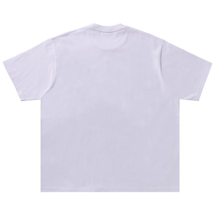 BAPE Chain Stitch Shark Relaxed Fit Tee White