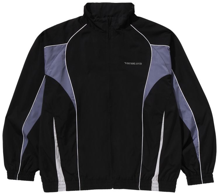 BAPE Bathing Ape Logo Nylon Track Jacket Black