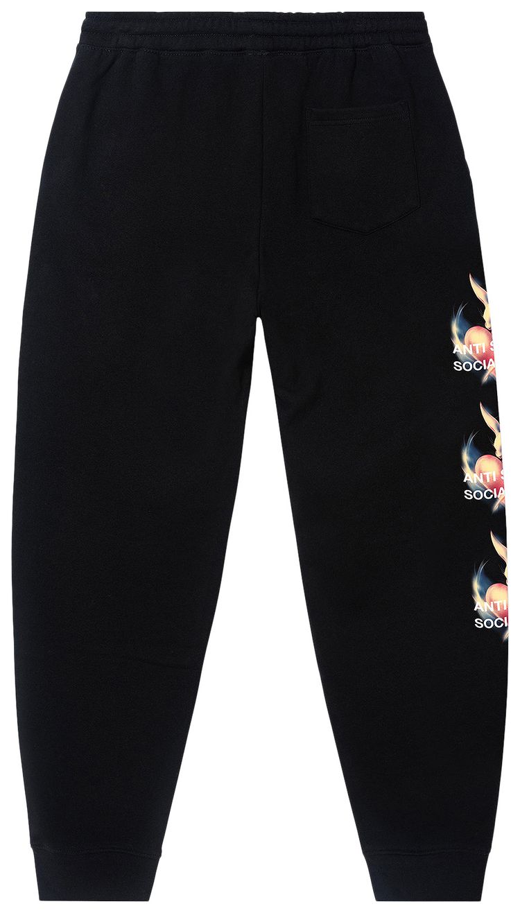 Anti Social Social Club Rabbit Love Pants Black
