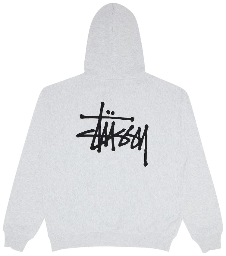 Stussy Basic Hoodie Ash Heather
