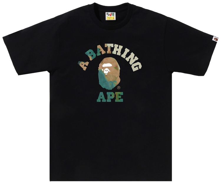 BAPE Tie Dye College Tee BlackBeige
