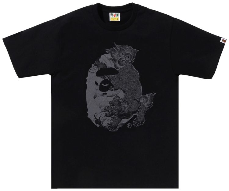 BAPE Japanese Tattoo Big Ape Head Tee Black