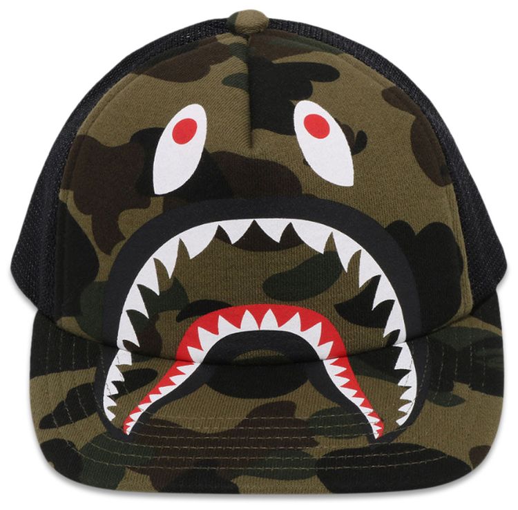 BAPE 1st Camo Shark Mesh Cap Green