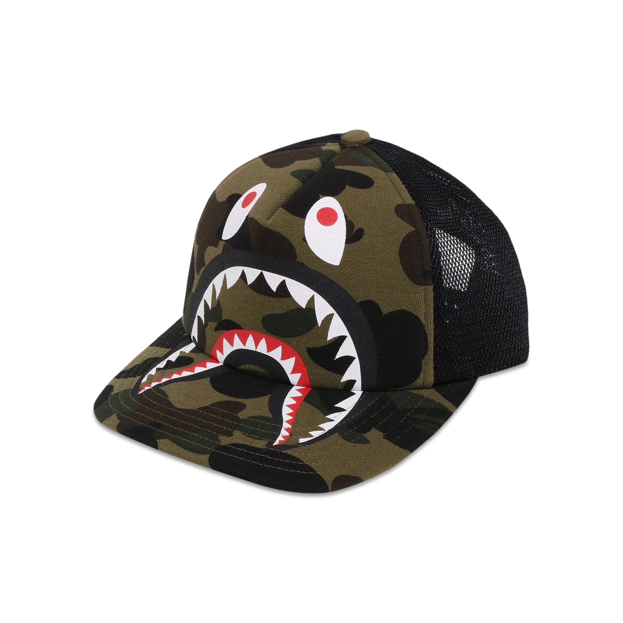 a bathing ape グリーンカモ　シャーク　バケットハット a bathing ape グリーンカモ シャーク バケットハット