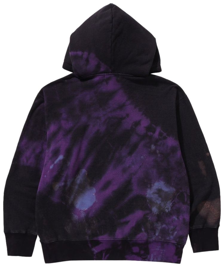 BAPE Tie Dye College Relaxed Fit Pullover Hoodie Black