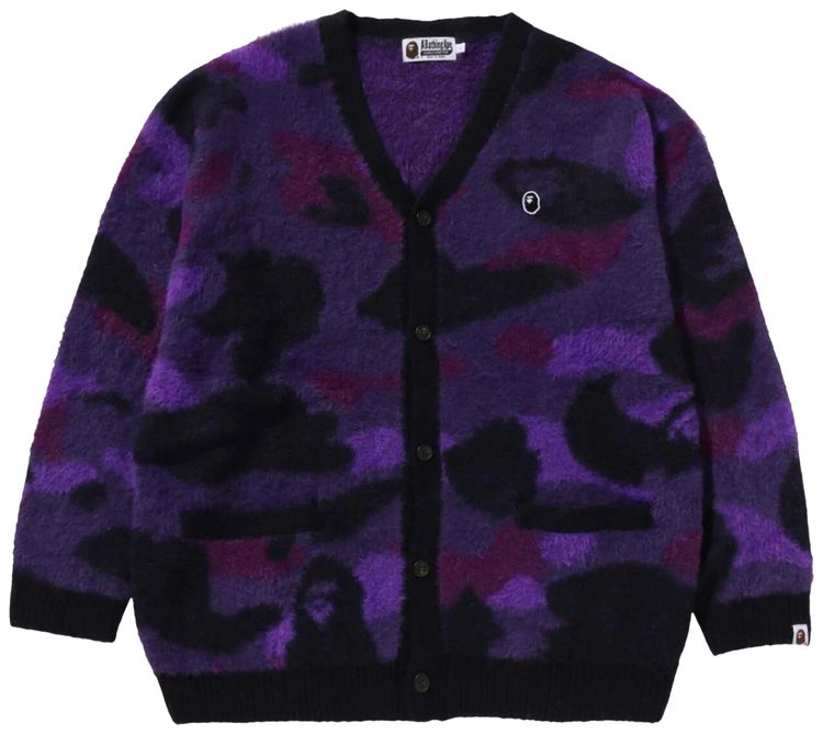 BAPE Color Camo Cardigan Purple