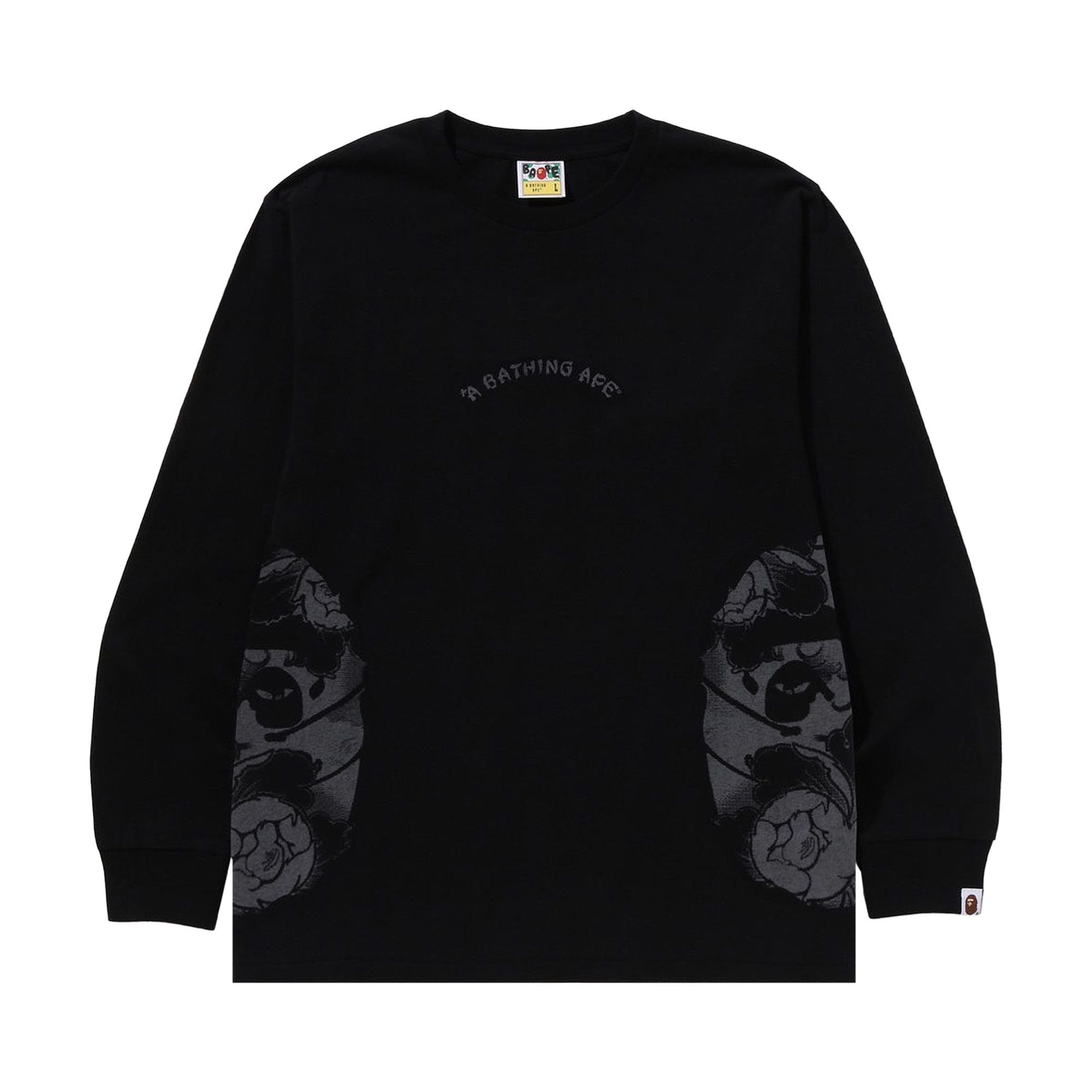 Buy BAPE Japanese Tattoo Side Big Ape Head Long-Sleeve Tee 'Black