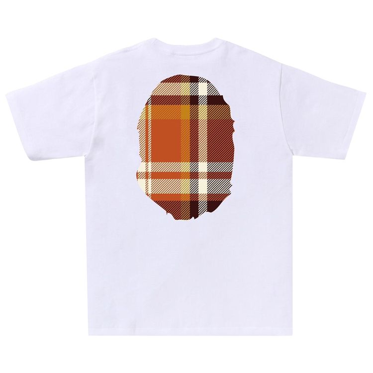 BAPE Check Big Ape Head Tee White