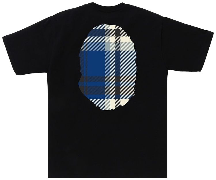 BAPE Check Big Ape Head Tee Black