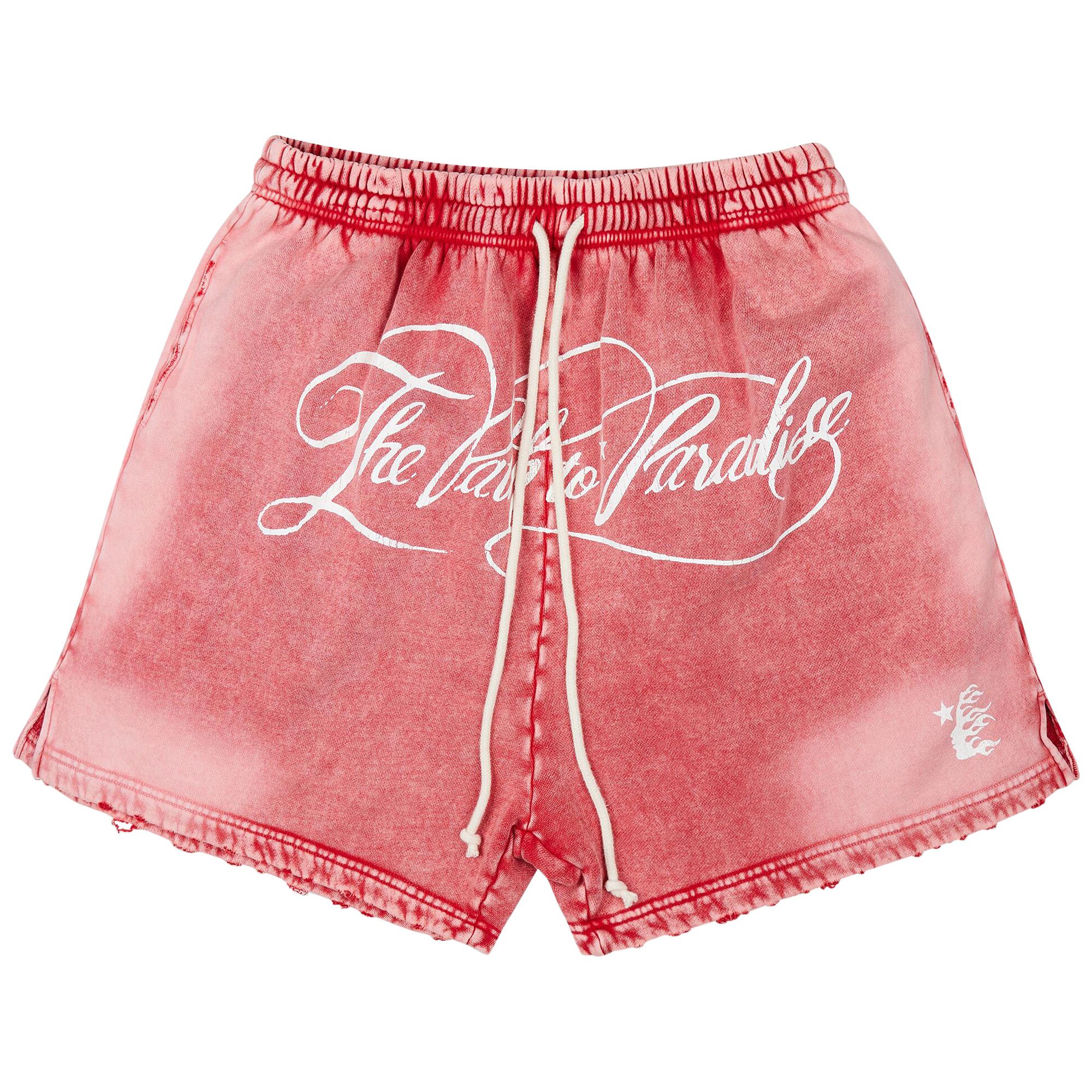 Buy Hellstar Path to Paradise Shorts 'Red' - HSCXSHO01 RED | GOAT