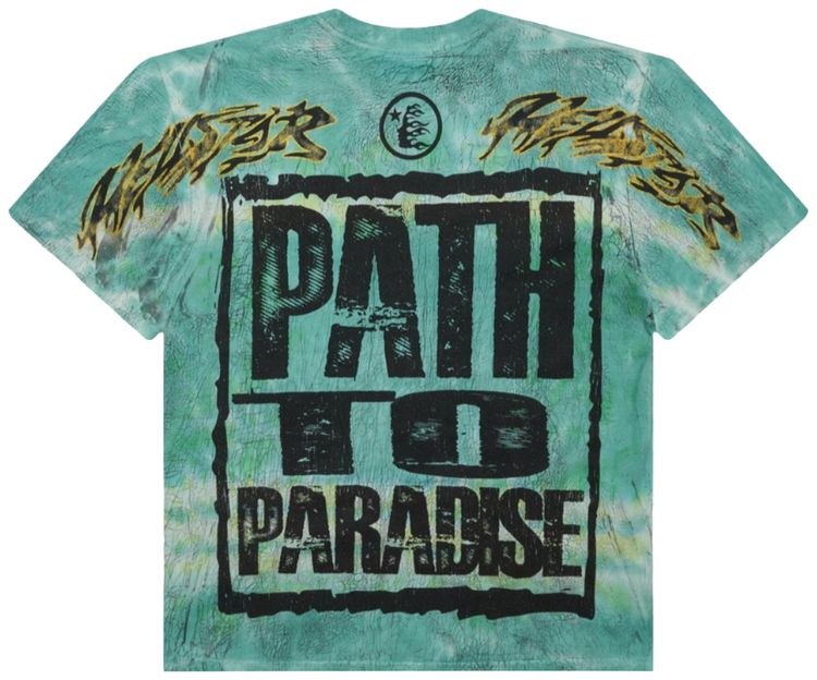 Hellstar Rasta Skull Tye Dye T Shirt Green