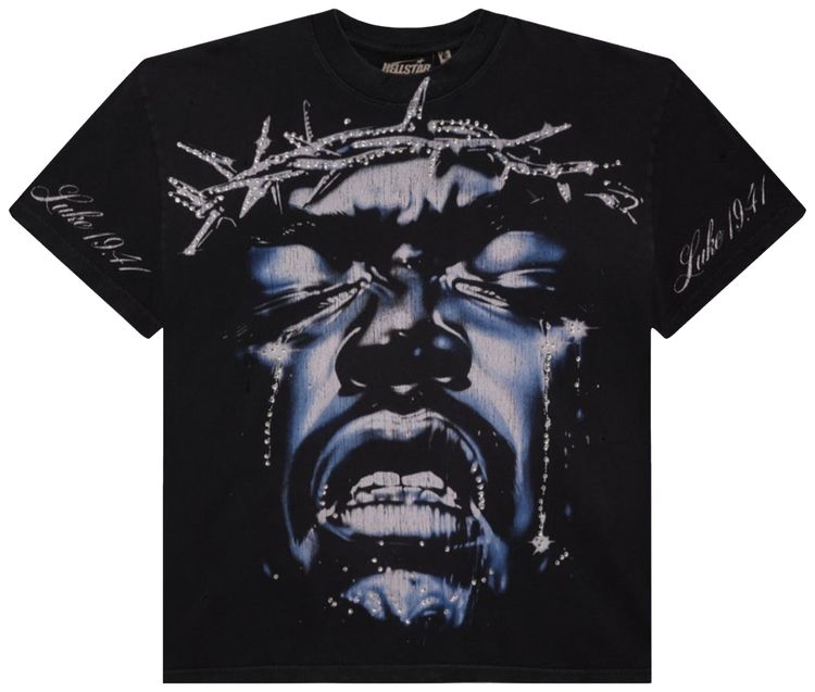 Hellstar Jesus Wept T Shirt Black