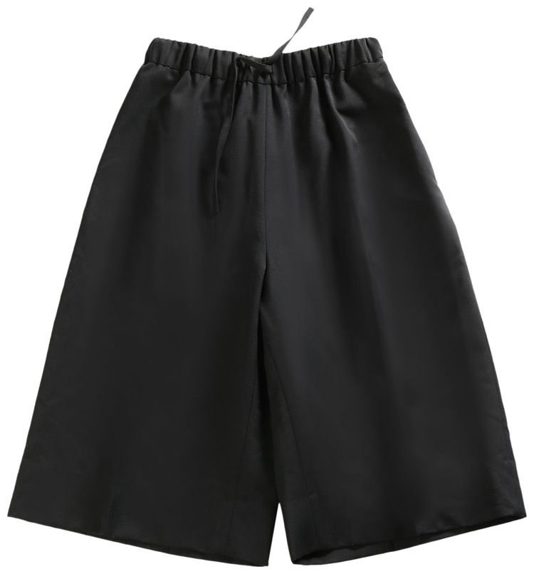 Simone Rocha Wide Leg Elasticated Long Shorts Black