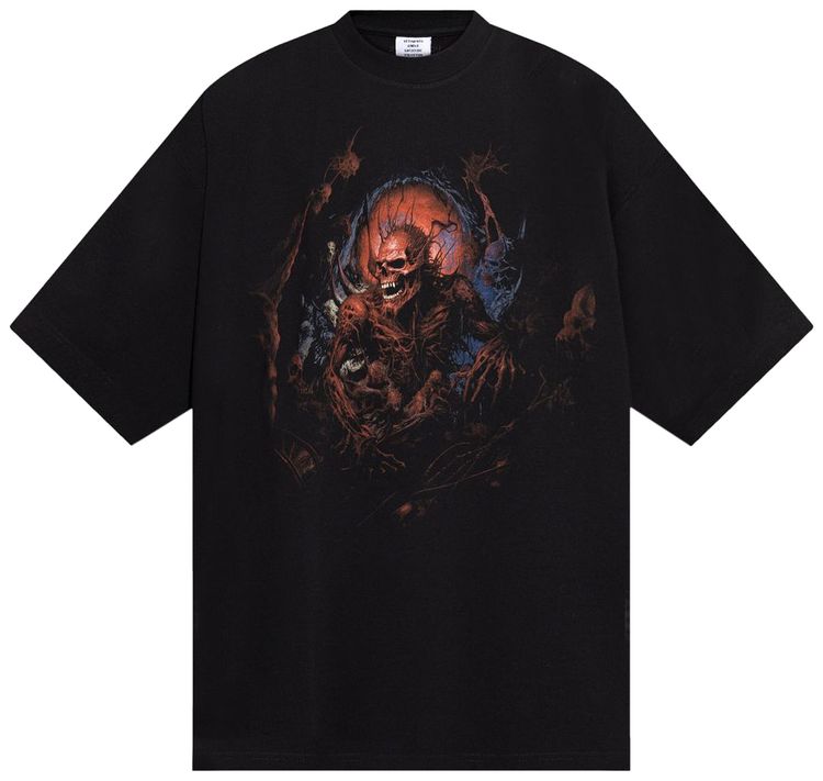 Vetements Death Metal Oversized T Shirt BlackRed