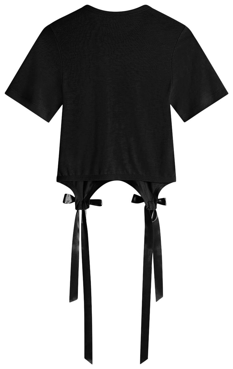 Simone Rocha Bow Tail Easy T Shirt Black