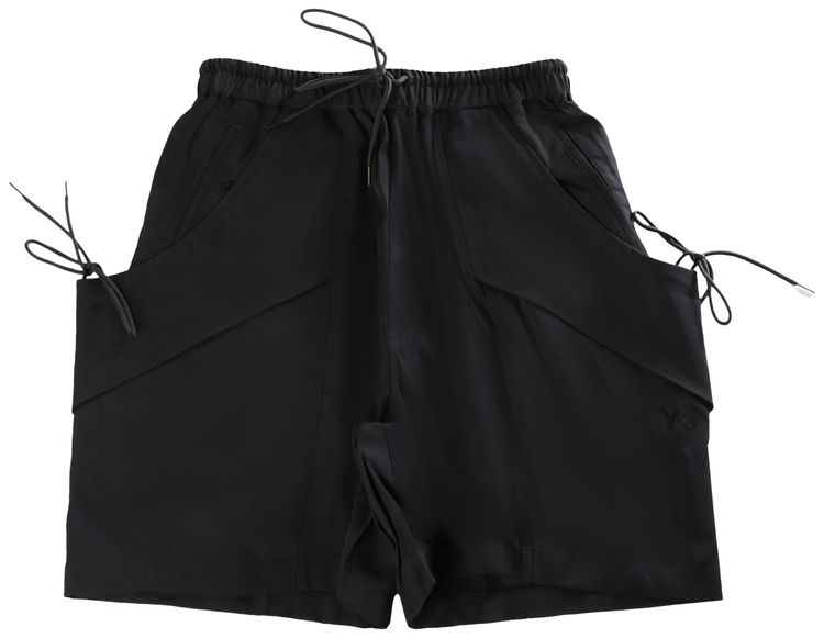 Y 3 Rayon Twill Shorts Black