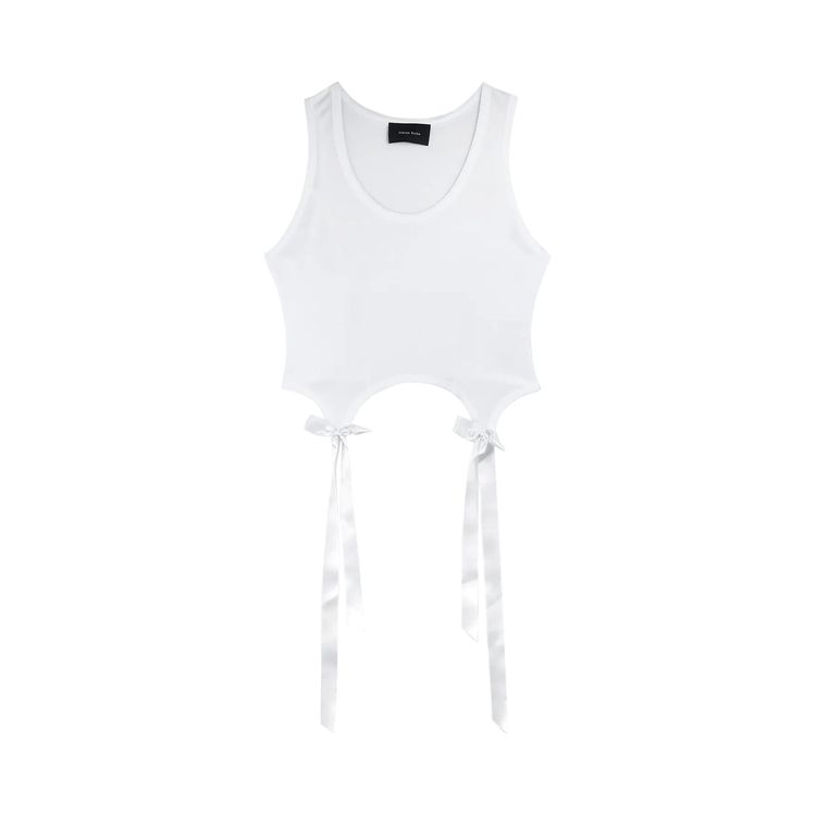 Simone Rocha Bow Tail Easy Tank Ivory
