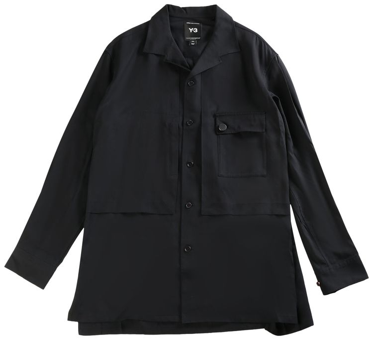 Y 3 Rayon Twill Shirt Black