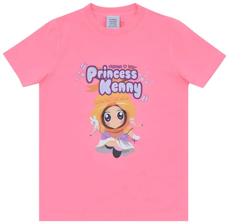 Vetements Princess Kenny Fitted T Shirt Hot Pink