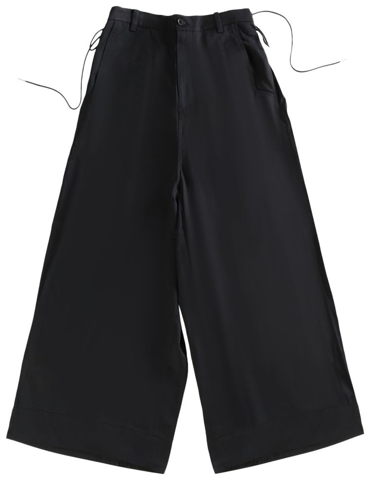 Y 3 Rayon Twill Wide Pants Wi Black