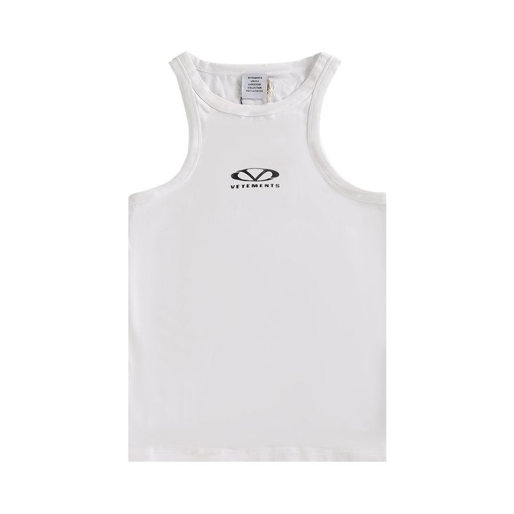 Vetements Oval Logo Tank Top White