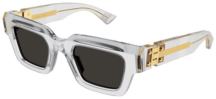 Bottega Veneta Tri Fold Square Sunglasses White