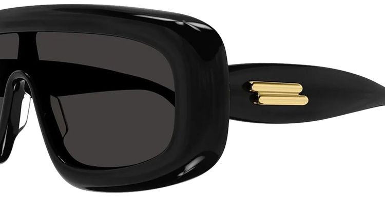 Bottega Veneta Bombe Shield Sunglasses BlackGrey