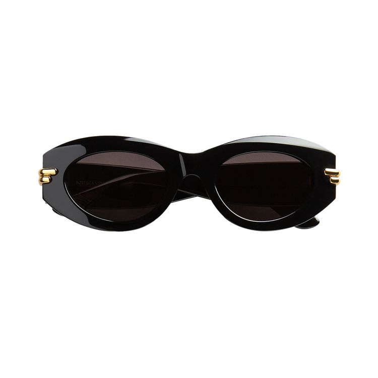 Bottega Veneta Mitre Oval Sunglasses BlackGrey