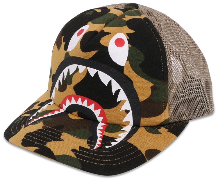 BAPE 1st Camo Shark Mesh Cap Yellow