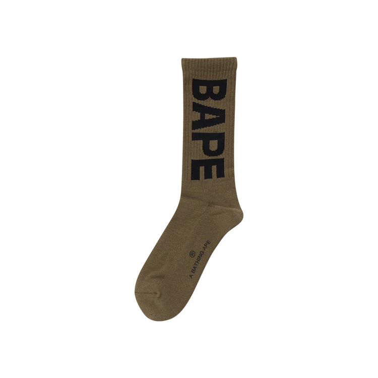 BAPE A Bathing Ape Socks Olive Drab