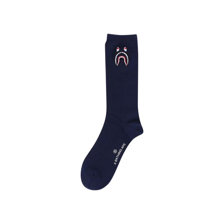BAPE 1st Shark Socks Navy