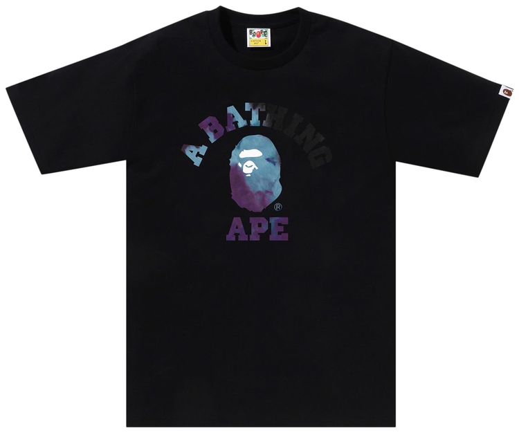 BAPE Tie Dye College Tee BlackBlack