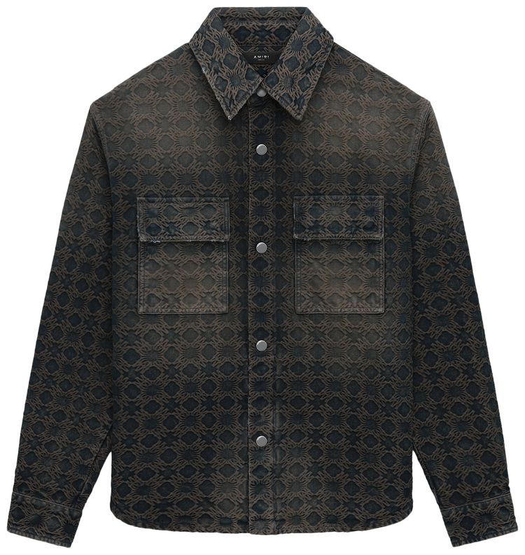 Amiri MA Quad Jacquard Overshirt Midnight Indigo