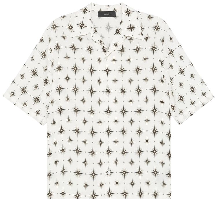 Amiri Micro Starburst Camp Shirt Ivory