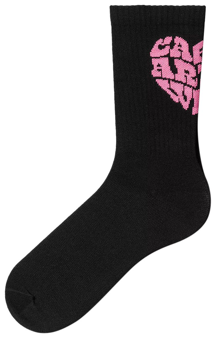 Carhartt WIP Heartbreaker Socks BlackLumo Pink