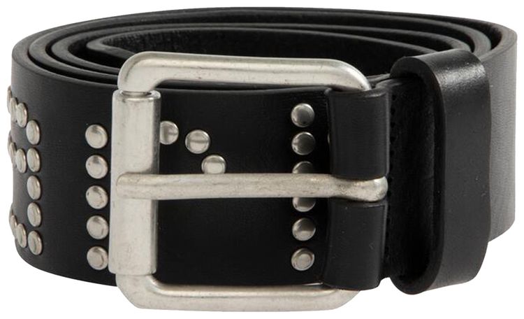 Carhartt WIP Script Studs Belt BlackSilver