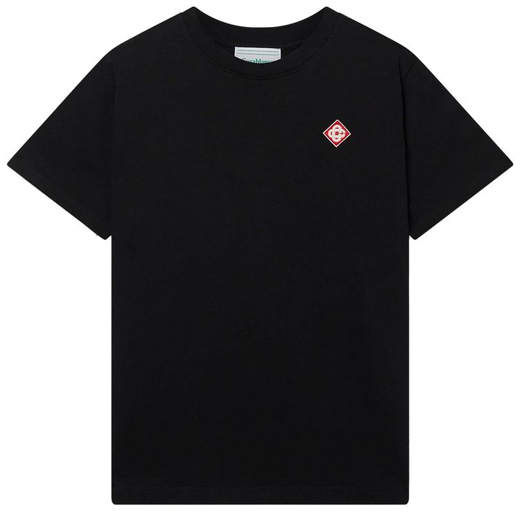 Casablanca Diamond Logo Patch T Shirt Black