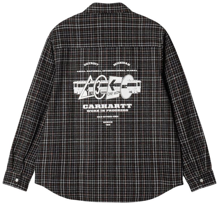 Carhartt WIP Long Sleeve Runaway Millett Shirt Black