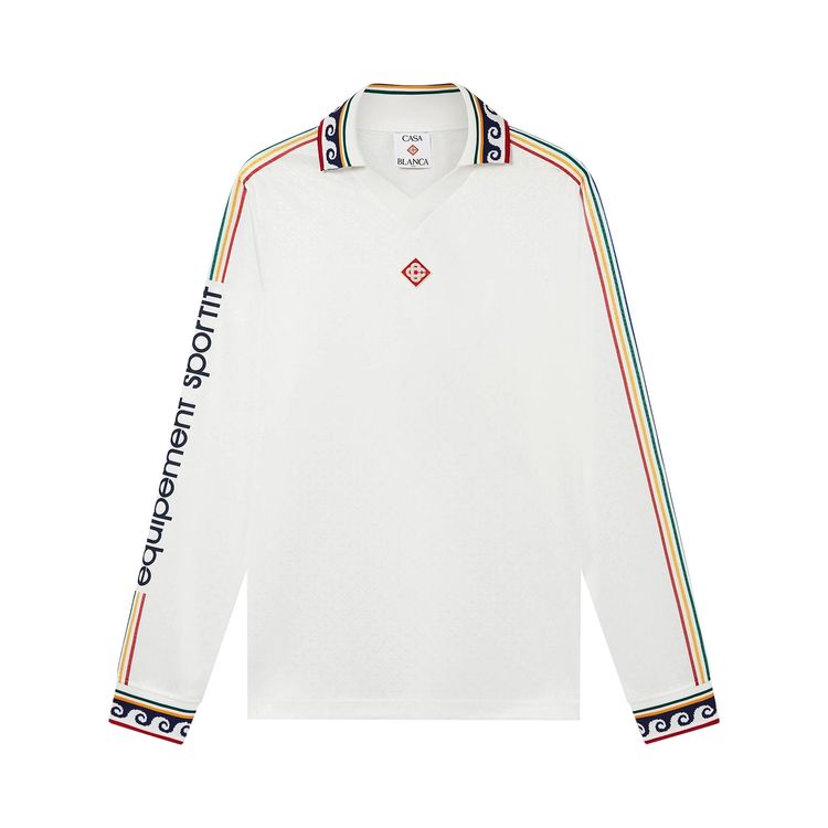 Casablanca Long Sleeve Football Shirt Jacquard MonoOff White