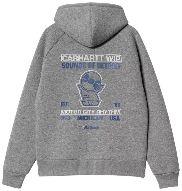 Carhartt WIP Zip Up Hoodie Dark Grey HeatherGrey