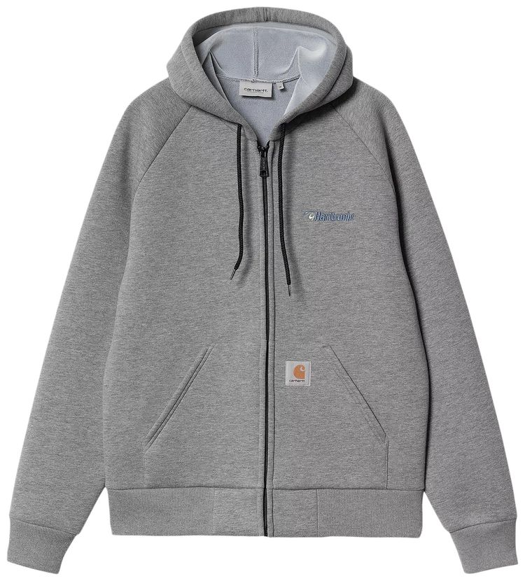 Carhartt WIP Zip Up Hoodie Dark Grey HeatherGrey