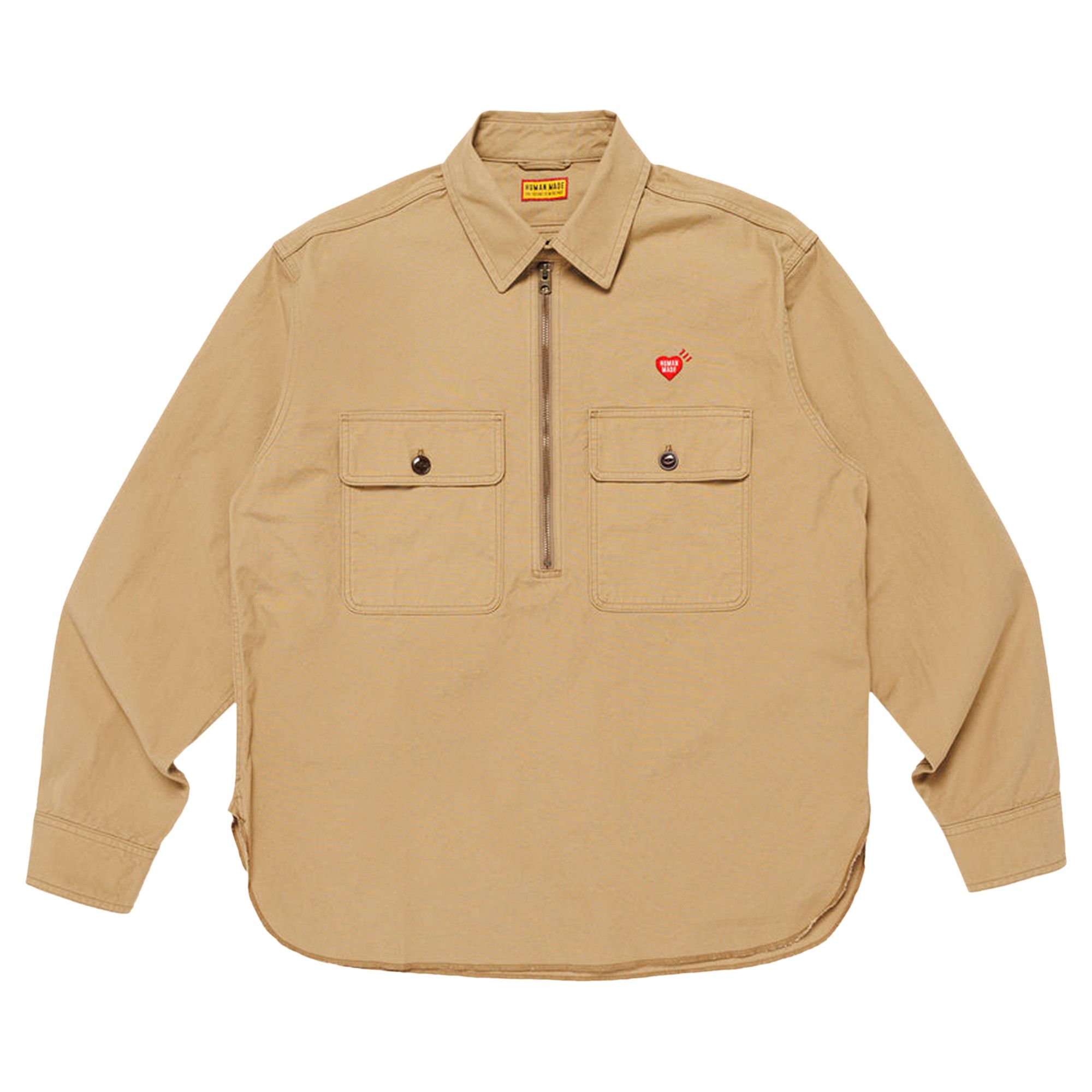 【Human Made】 Zip-Up Work Shirt Beige Buy Human Made Zip-Up Work Shirt 'Beige' - HM29SH002 BEIG | GOAT