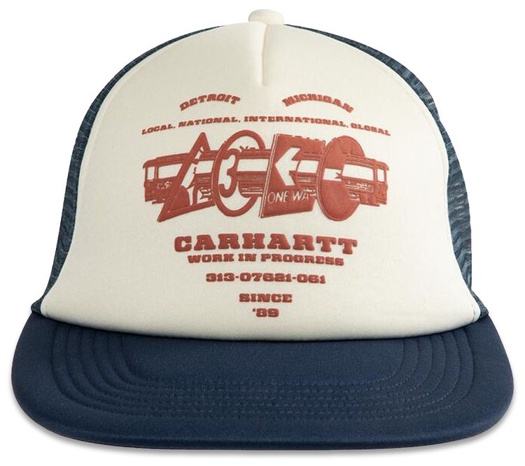 Carhartt WIP Runaway Trucker Cap NaturalBlue