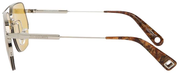 Jacquemus Aviator Sunglasses SilverBrown